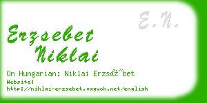 erzsebet niklai business card